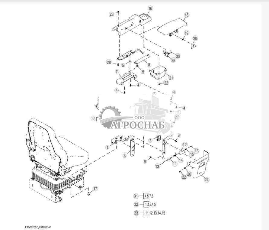 RH Armrest Joystick Control, Non Stackable 
